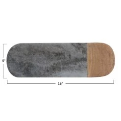 Marble & Mango Wood Serving Board, Grey & Natural 5 Marble & Mango Wood Serving Board, Grey & Natural -Home Decor Sale Store df7375 9