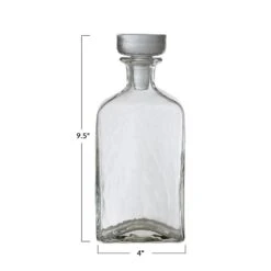 Hammered Glass Drink Decanter With Top (Pick Up Only) -Home Decor Sale Store df7670 9