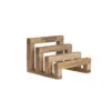 Mango Wood Stand With 3 Sections, Natural
