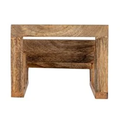 Mango Wood Stand With 3 Sections, Natural 18 Mango Wood Stand With 3 Sections, Natural -Home Decor Sale Store df8037 10