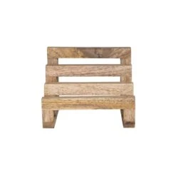 Mango Wood Stand With 3 Sections, Natural 14 Mango Wood Stand With 3 Sections, Natural -Home Decor Sale Store df8037 4