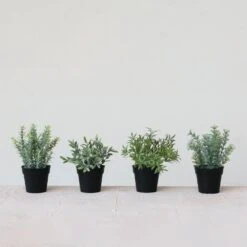 Potted Faux Herbs, 4 Style Options
