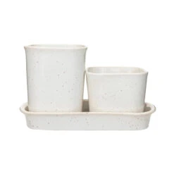 Planter Containers With Saucer, 3-Piece Set (Pick Up Only)