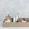 Hand-Woven Seagrass Basket With 5 Sections, Natural (Pick Up Only)
