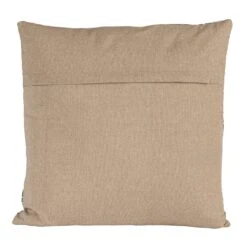 Paisley Pattern Printed Pillow, Hand-Embroidered Kantha Stitch & Chambray Back, Natural & Blue -Home Decor Sale Store df9467 3