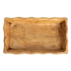 Mango Wood Scalloped Tray, Natural 12 Mango Wood Scalloped Tray, Natural -Home Decor Sale Store df9501 5