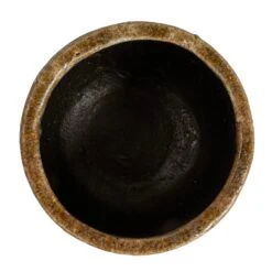 Embossed Terra-cotta Rustic Planter, Crackle Glaze, Brown -Home Decor Sale Store df9802 2