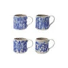 Hand-Painted Stoneware Mug With Blue & White Pattern, 4 Style Options