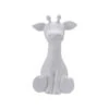 Stoneware Giraffe Shaped Lamp With Cut-Outs & Inline Switch, Bisque White