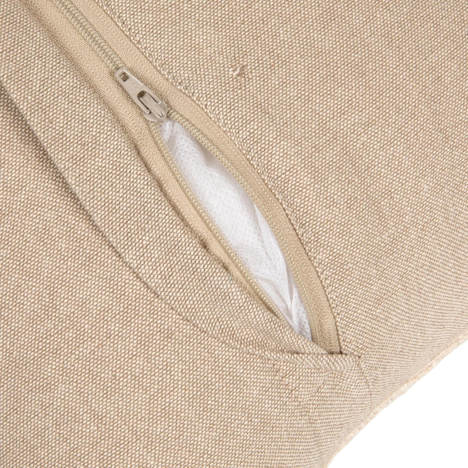 Cotton Slub Lumbar Pillow With Tufted Flowers, Natural & Yellow 4 Cotton Slub Lumbar Pillow With Tufted Flowers, Natural & Yellow - Image 4