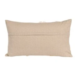 Cotton Slub Lumbar Pillow With Tufted Flowers, Natural & Yellow 10 Cotton Slub Lumbar Pillow With Tufted Flowers, Natural & Yellow -Home Decor Sale Store dg0554 3