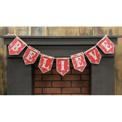 5 Foot "Believe" Metal Garland 1 5 Foot "Believe" Metal Garland