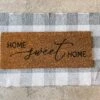 Gray Buffalo Plaid Check Base Door Mat