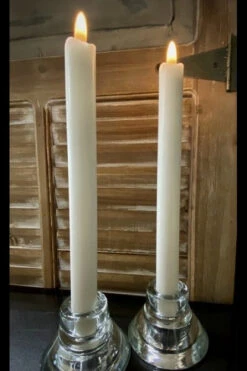 Radiance LED Flameless WAX Taper Candle, Simply Ivory, 2 Pack
