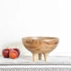 Footed Wood Riser Bowl