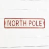 "North Pole" Metal Street Sign
