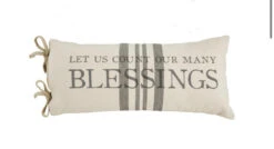 "Let Us Count Our Many Blessings” Lumbar Pillow