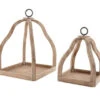 Wood Lantern By Mud Pie, 2 Size Options