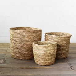 Natural Rope Basket, 3 Size Options