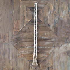 Wood Bead Garland With Tassels 48β