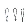 Wood Bead Rosary With Cross, 3 Color Options