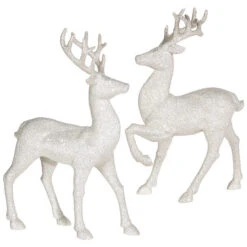 Glittered Deer, 12.75”, 2 Style Options