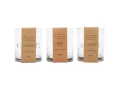 Double Old Fashioned Glass, 3 Style Options By Mud Pie