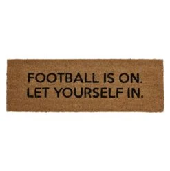 “Football Is On” Coir Door Mat