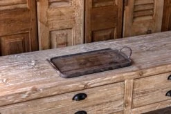 Wood & Metal Rectangular Tray By Porch View Home (Pick Up Only)