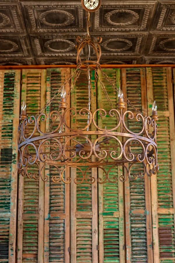 Saint Augustine Chandelier By Porch View Home (Pick Up Only)