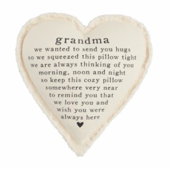 "Grandma" Heart Shaped Throw Pillow By Mud Pie