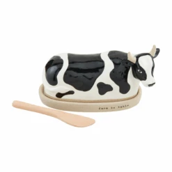 Cow Butter Dish Set By Mud Pie