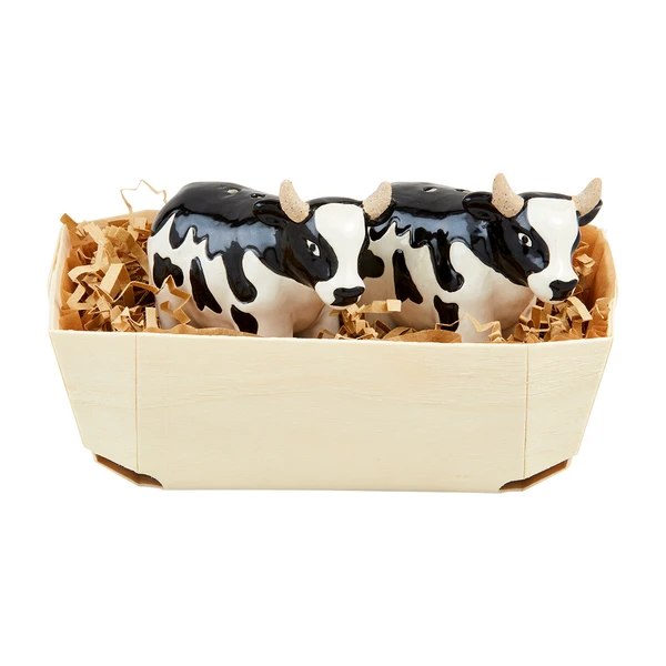Farm Cow Salt & Pepper Shaker Set By Mud Pie 1 Farm Cow Salt & Pepper Shaker Set By Mud Pie
