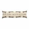 "Move Over The Dog Sits Here" Dog Bone Applique' Long Pillow By Mud Pie