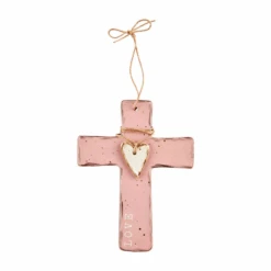 "Love" Cross With Heart By Mud Pie