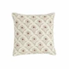 Ivory Block Print Floral Throw Pillow By Mud Pie