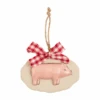 Pig Hand-Painted Stoneware Ornament By Mud Pie