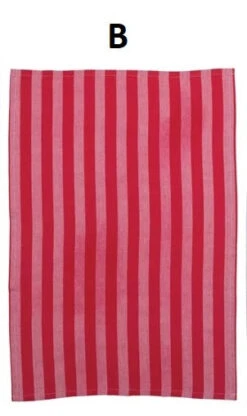 Woven Cotton Christmas Kitchen Towels, Red, 3 Style Options -Home Decor Sale Store xm6936aab