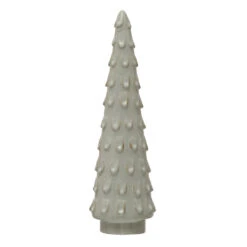 Stoneware Tree, Reactive Glaze, White
