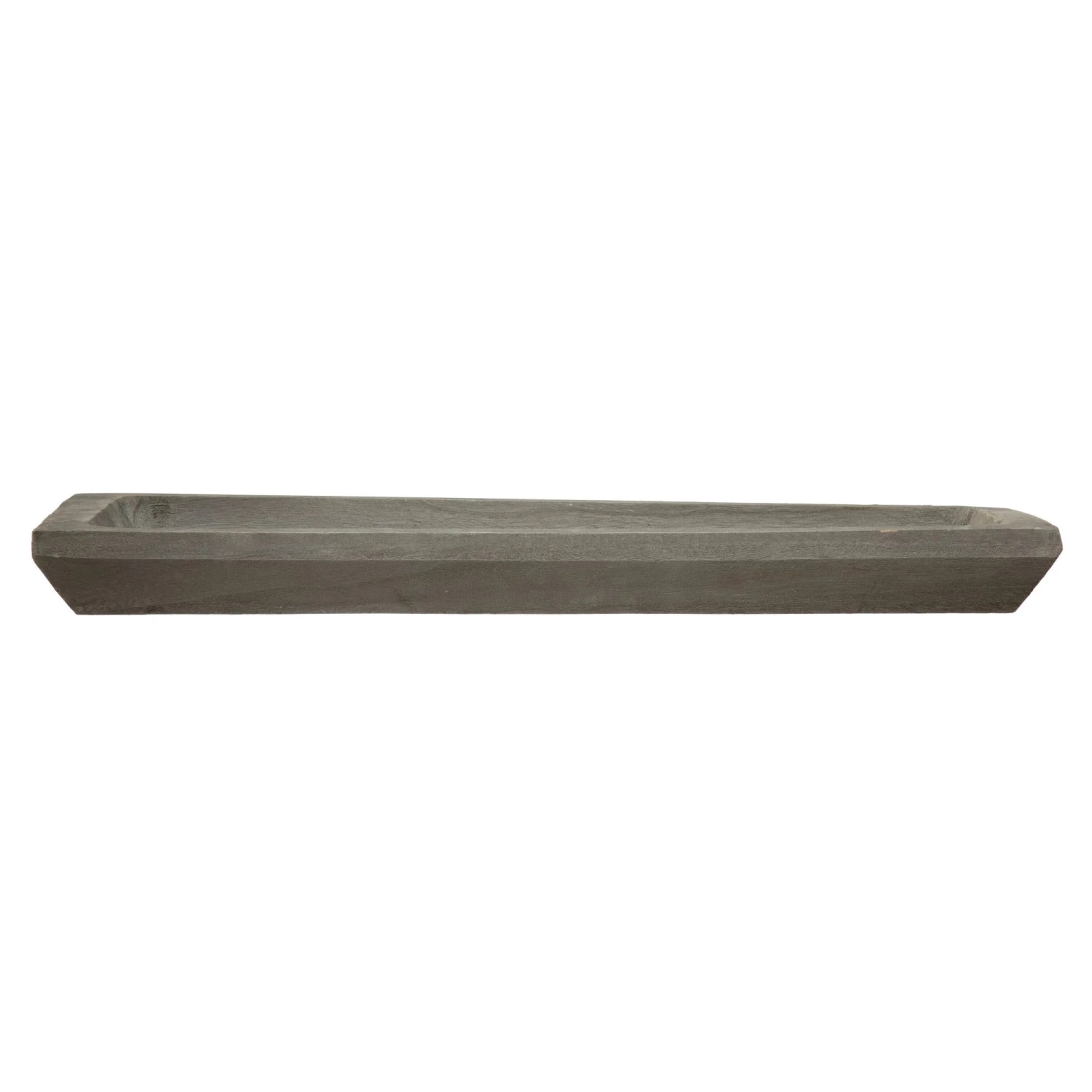Decorative Paulownia Wood Tray, Gray 2 Decorative Paulownia Wood Tray, Gray - Image 2