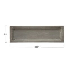 Decorative Paulownia Wood Tray, Gray 5 Decorative Paulownia Wood Tray, Gray -Home Decor Sale Store xm8570 3