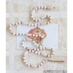 72"L Paulownia Wood Bead Garland, Natural