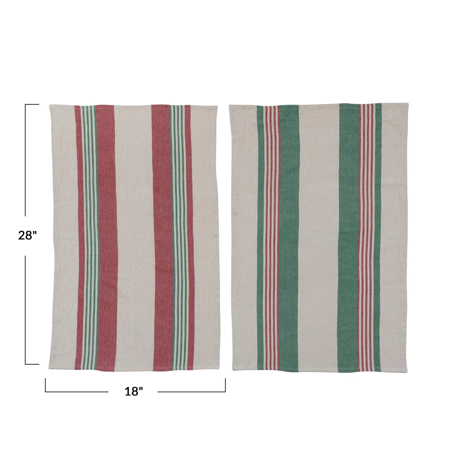 Christmas Holiday Striped Print Kitchen Tea Towel, 2 Style Options 5 Christmas Holiday Striped Print Kitchen Tea Towel, 2 Style Options - Image 5