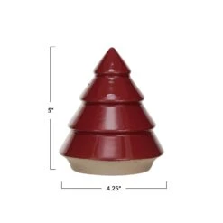 5" Stoneware Tree, Red & Unglazed -Home Decor Sale Store xs5922 6